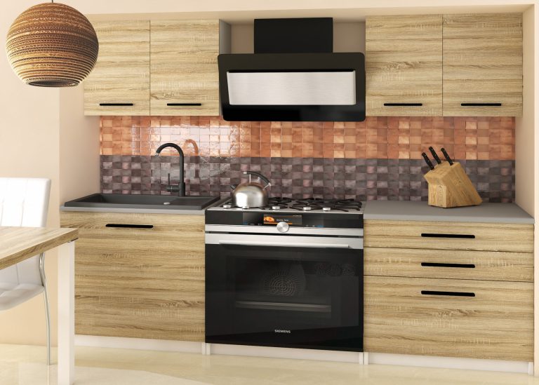Mobili da cucina 120 cm in rovere Wotan rovere Sonoma senza piano di lavoro Produttore TOR TIESTO2/2/WT/DS/BB/B1