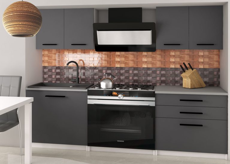 Mobili da cucina 120 cm grigio antracite grafite senza piano di lavoro Produttore TOR TIESTO2/2/WT/SR/BB/B1