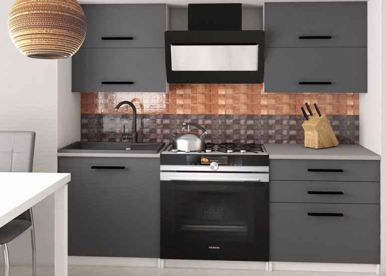 Mobili da cucina 120 cm grigio antracite grafite con piano di lavoro Produttore TOR ELEGANTA2/3/WT/SR/0/B1