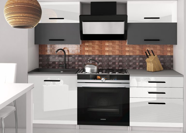 Mobili da cucina 120 cm bianchi lucidi grigio antracite grafite senza piano di lavoro Produttore INF ELEGANTA2/2/WT/WSRW/BB/B1