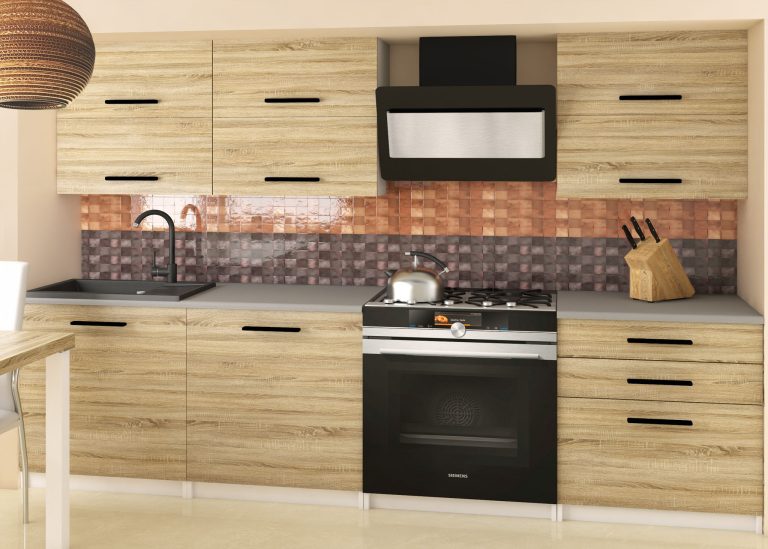 Mobili da cucina 180 cm in rovere Wotan rovere Sonoma con piano di lavoro Produttore TOR PRIMERA2/2/WT/DS/0/B1