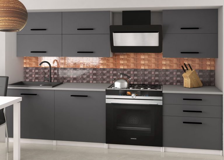 Mobili da cucina 180 cm grigio antracite grafite con piano di lavoro Produttore TOR PRIMERA2/3/WT/SR/0/B1