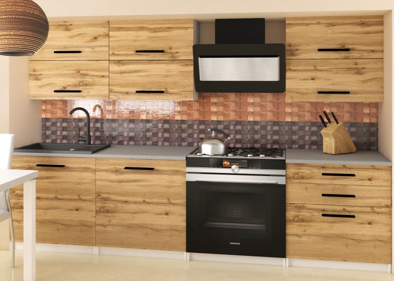 Mobili da cucina 180 cm in rovere Wotan rovere Sonoma con piano di lavoro Produttore TOR PRIMERA2/2/WT/DW/0/B1