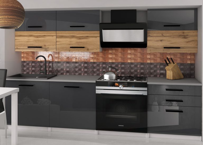 Mobili da cucina 180 cm grigio lucido rovere rovere wotan rovere sonoma senza piano di lavoro Produttore INF PRIMERA2/2/WT/SDWS/BB/B1