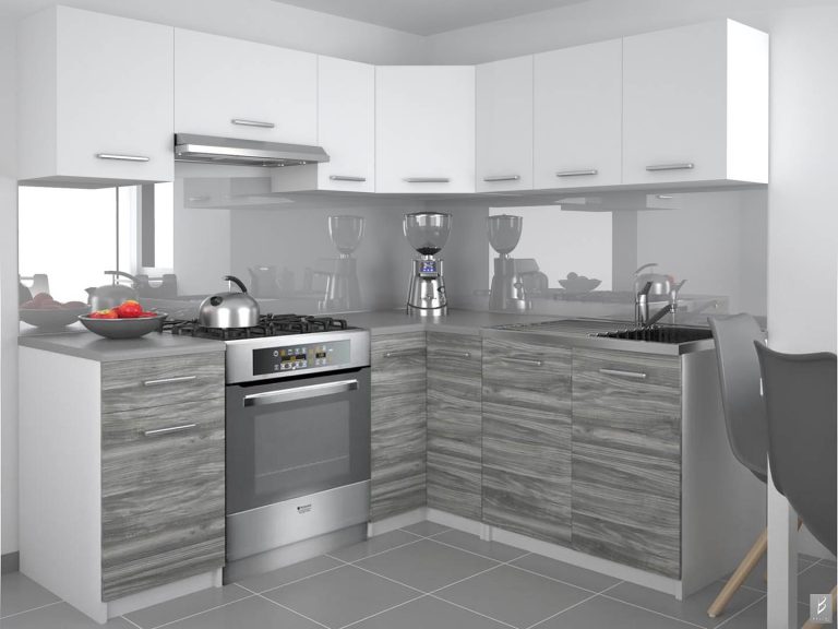 Mobili da cucina 360 cm bianchi opachi grigio antracite grafite con piano di lavoro Produttore TOR LIDIAUNIQA3/4/WT/WTGW1/0/E
