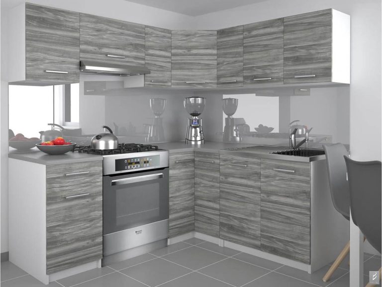 Mobili da cucina 360 cm grigio antracite grafite con piano di lavoro Produttore TOR LIDIAUNIQA3/4/WT/GW1/0/E