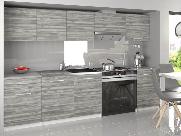 Mobili da cucina 240 cm grigio antracite grafite senza piano di lavoro Produttore TOR UNIQA3/3/WT/GW1/BB/E