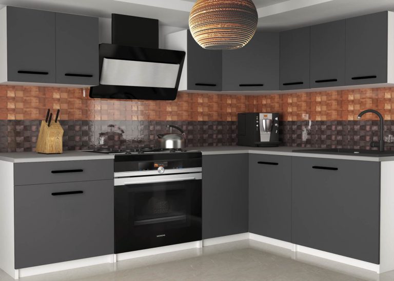 Mobili da cucina 300 cm grigio antracite grafite senza piano di lavoro Produttore TOR ARMIN2/1/WT/SR/BB/B1