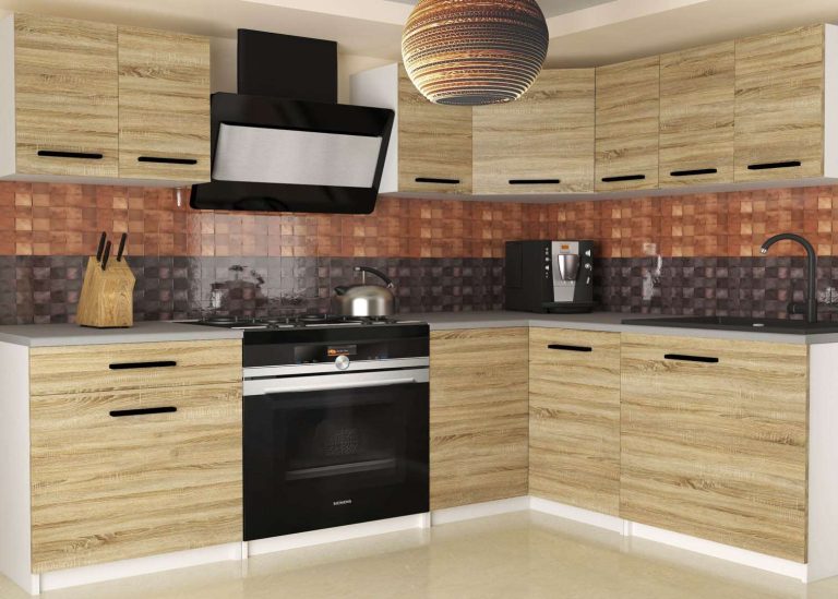 Mobili da cucina 300 cm in rovere Wotan rovere Sonoma senza piano di lavoro Produttore TOR ARMIN2/1/WT/DS/BB/B1