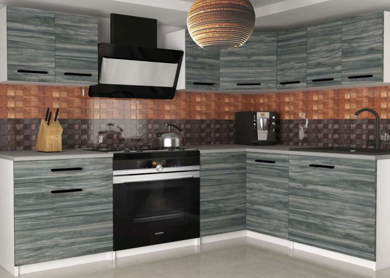Mobili da cucina 300 cm grigio antracite grafite senza piano di lavoro Produttore TOR ARMIN2/1/WT/GW1/BB/B1