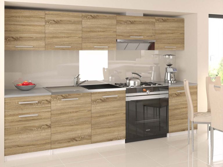 Mobili da cucina 240 cm in rovere Wotan rovere Sonoma senza piano di lavoro Produttore TOR UNIQA3/3/WT/DS/BB/E