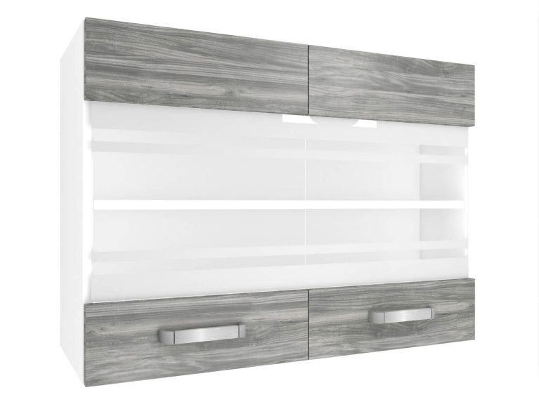 Mobile da cucina Belini superiore 80 cm grigio antracite Glamour Wood Produttore TOR SGW80/2/WT/GW1/0/U
