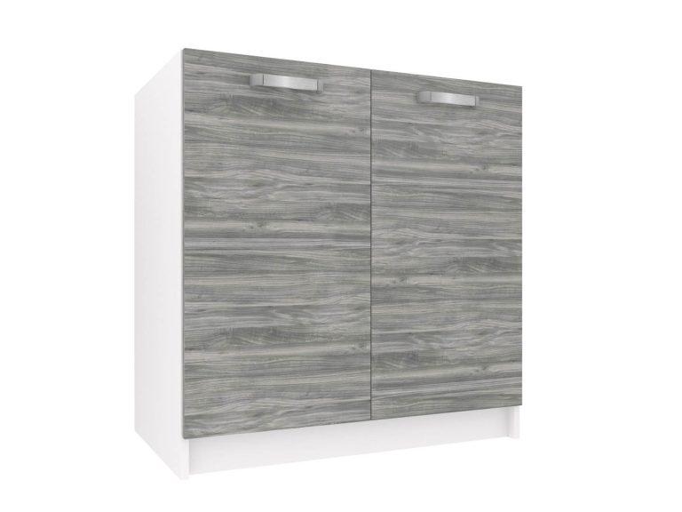 Mobile da cucina Belini con lavello 80 cm grigio antracite Glamour Wood senza piano di lavoro Produttore TOR SDZ80/0/WT/GW/0/U
