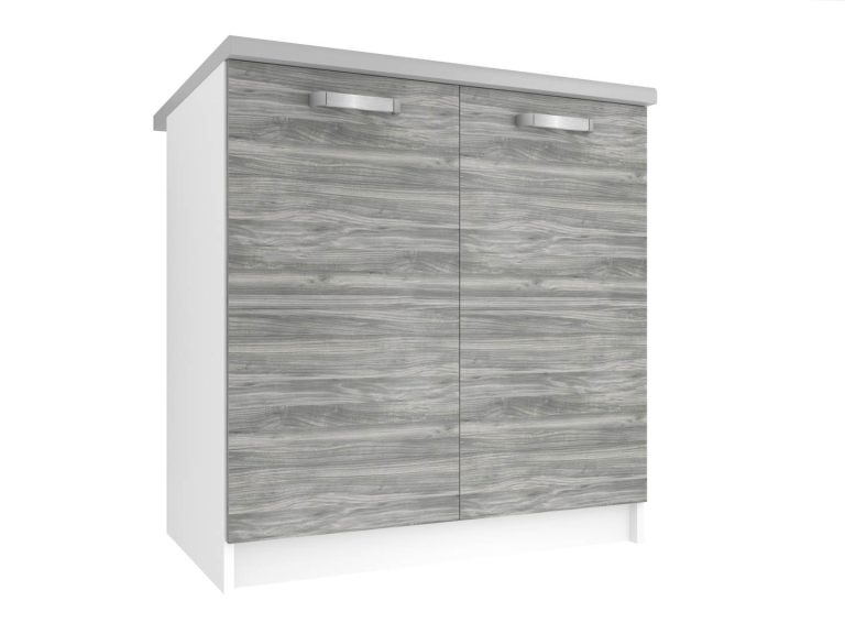 Mobile da cucina Belini inferiore 80 cm grigio antracite Glamour Wood senza piano di lavoro Produttore TOR SD80/0/WT/GW1/BB/U
