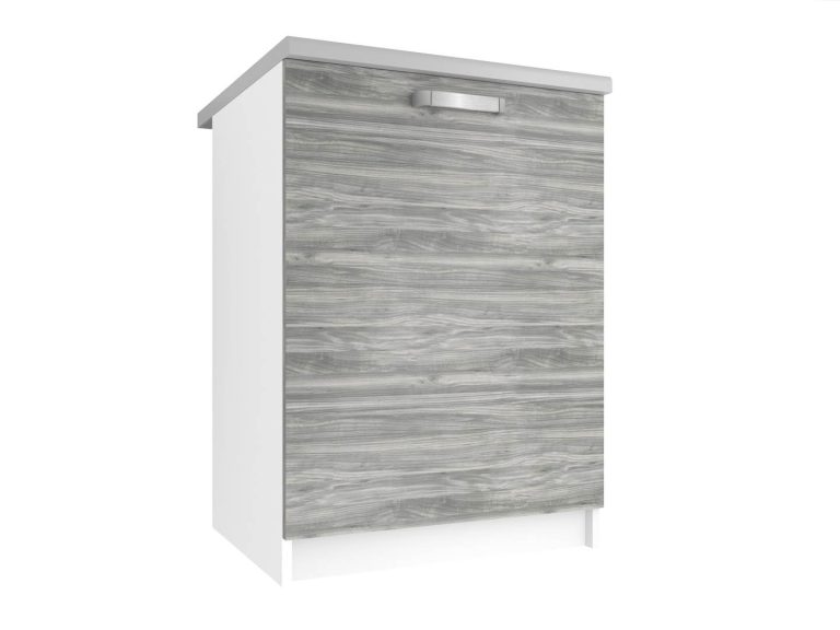 Mobile da cucina Belini inferiore 60 cm grigio antracite Glamour Wood senza piano di lavoro Produttore TOR SD60/0/WT/GW1/BB/U