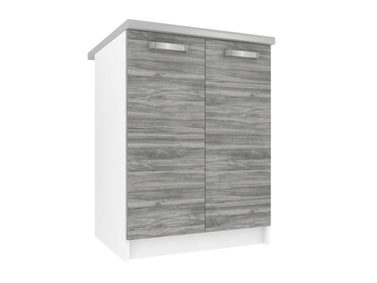 Mobile da cucina Belini inferiore 60 cm grigio lucido con piano di lavoro Produttore INF SD2-60/0/WT/S/0/F
