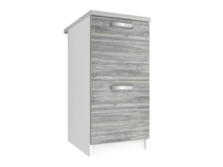 Mobile da cucina Belini inferiore 40 cm grigio antracite Glamour Wood senza piano di lavoro Produttore TOR SD2-40/0/WT/GW1/BB/U
