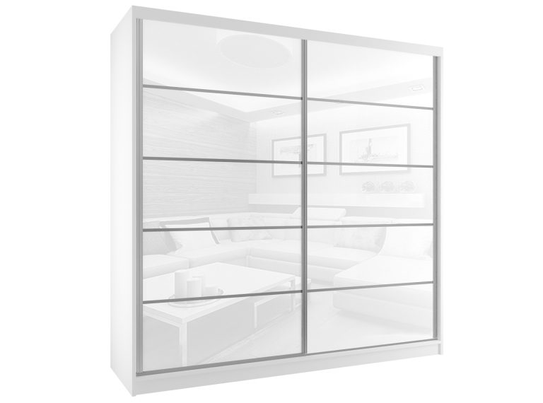Armadio scorrevole 133 cm bianco lucido Produttore BH SZP2/2/W/WI/5W/HI