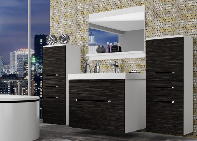 Mobili da bagno Belini ebano reale + lavabo + specchio Produttore ROD M 4/0/W/HK/0/ZW