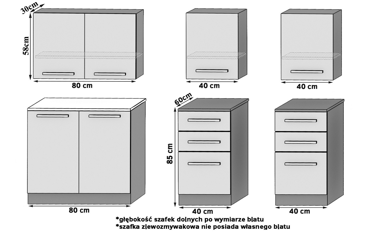 Mobili da cucina 160 cm in rovere Wotan rovere Sonoma con piano di lavoro Produttore TOR KOMPAKTO2/2/WT/DW/0/B1