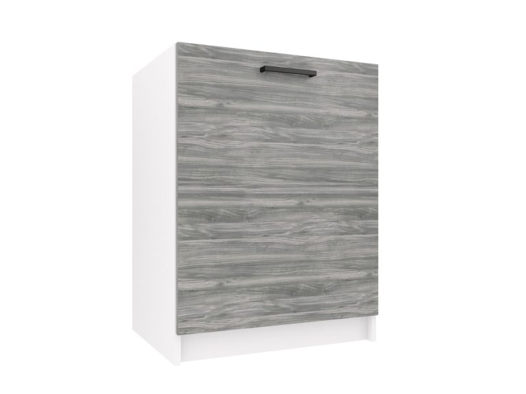 Mobile da cucina Belini con lavello 60 cm grigio antracite Glamour Wood senza piano di lavoro Produttore TOR SDZ60/0/WT/GW/0/B1
