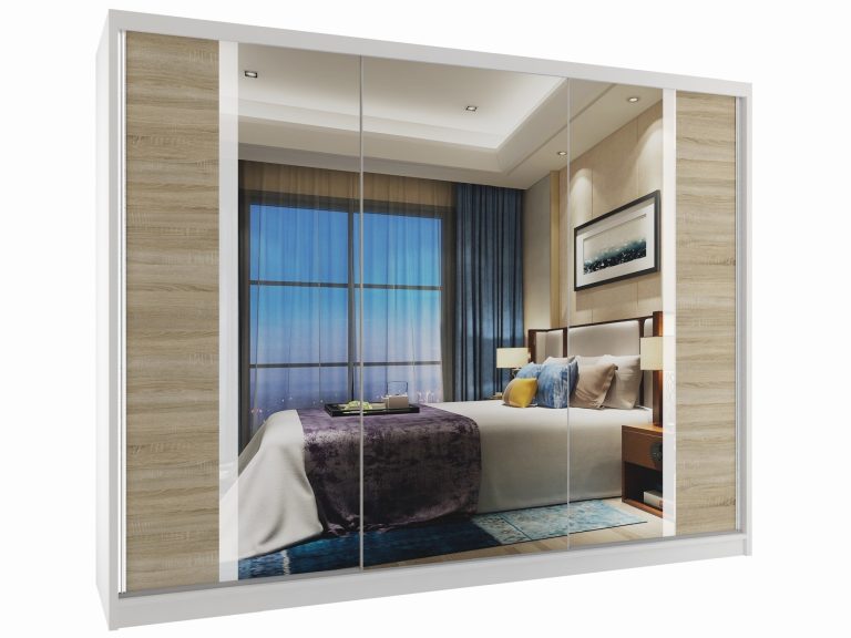 Armadio scorrevole 232 cm con specchio rovere rovere wotan rovere sonoma Produttore MV SZP4/2/1W/2DS1L/W/HI