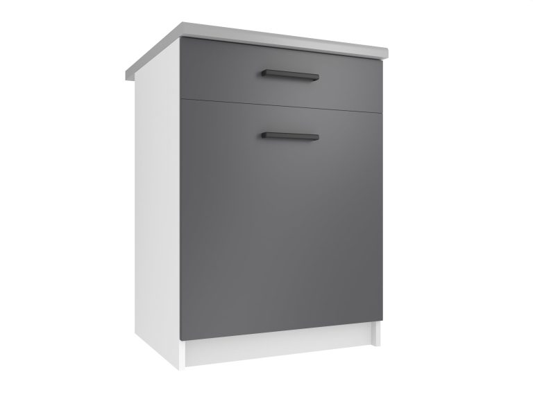 Mobile da cucina Belini inferiore con cassetti 60 cm grigio opaco senza piano di lavoro Produttore TOR SDSZ1-60/0/WT/SR/BB/B1