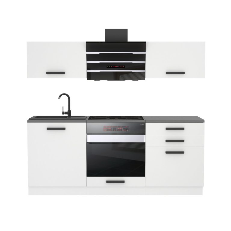 Belini Cucina Premium 180 cm bianco opaco senza piano di lavoro Produtorre TOR SOPHIA/0/WT/WT/0/B1