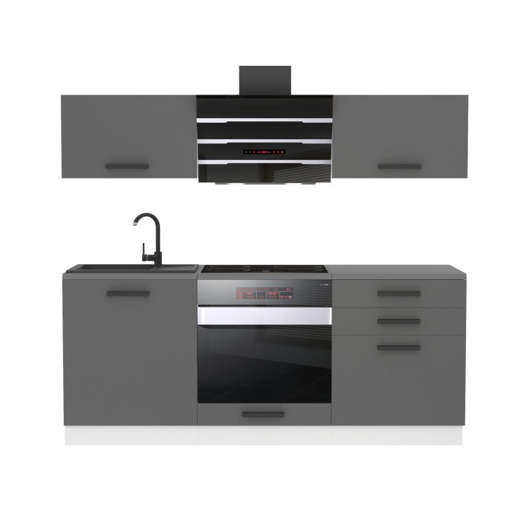 Belini Cucina Premium 180 cm grigio opaco senza piano di lavoro SOPHIA Produttore TOR SOPHIA/0/WT/SR/0/B1