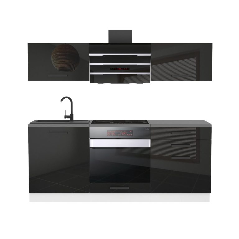 Belini Cucina Premium 180 cm nero lucido senza piano di lavoro SOPHIA  INF SOPHIA/0/WT/B/0/B1