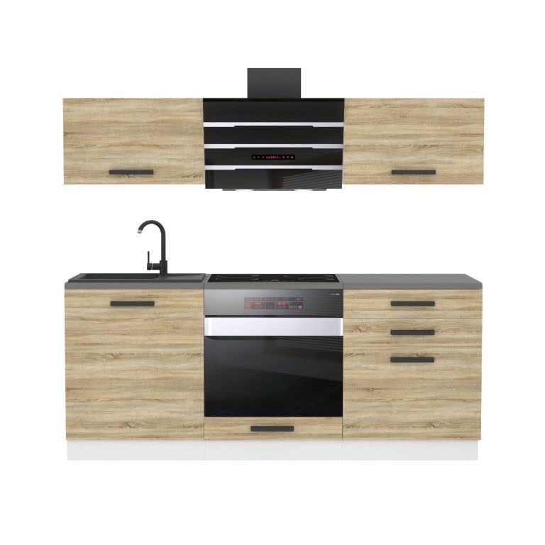 Belini Cucina Premium 180 cm Sonoma con piano di lavoro SOPHIA Produttore  TOR SOPHIA/0/WT/DS/B/B1