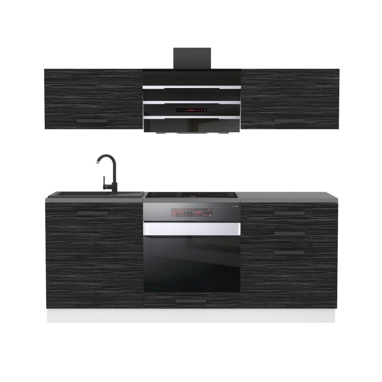 Belini Cucina Premium 180 cm royal ebony con piano di lavoro SOPHIA Produttore  TOR SOPHIA/0/WT/HK/B/B1