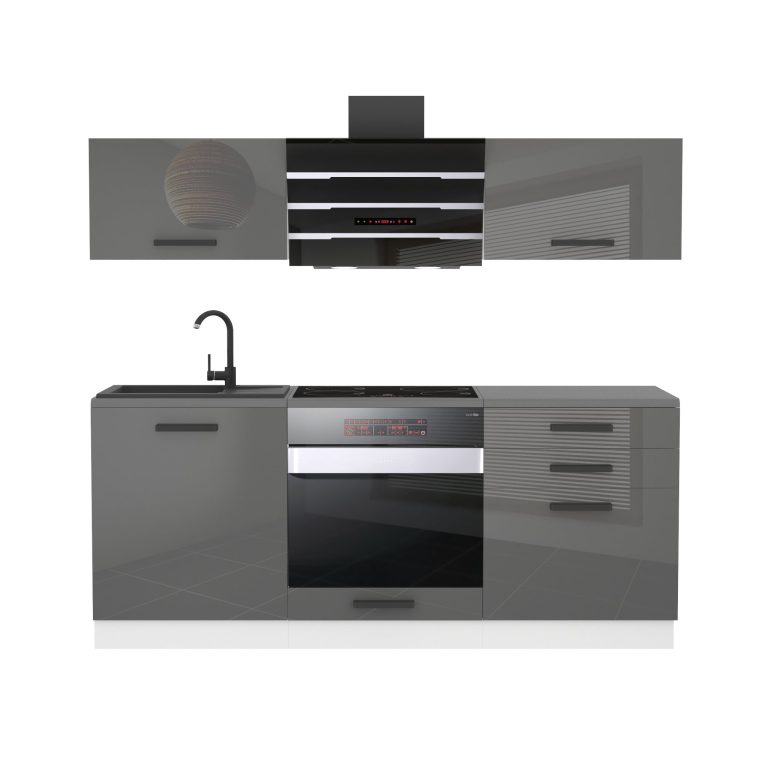 Belini Cucina Premium 180 cm grigio lucido con piano di lavoro SOPHIA Produttore  INF SOPHIA/0/WT/S/B/B1