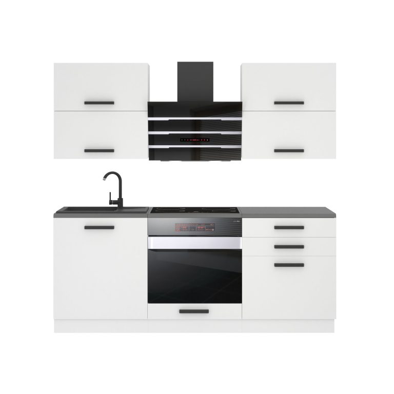 Belini Cucina Premium 180 cm bianco opaco senza piano di lavoro EMILY Produttore TOR EMILY/0/WT/WT/0/B1
