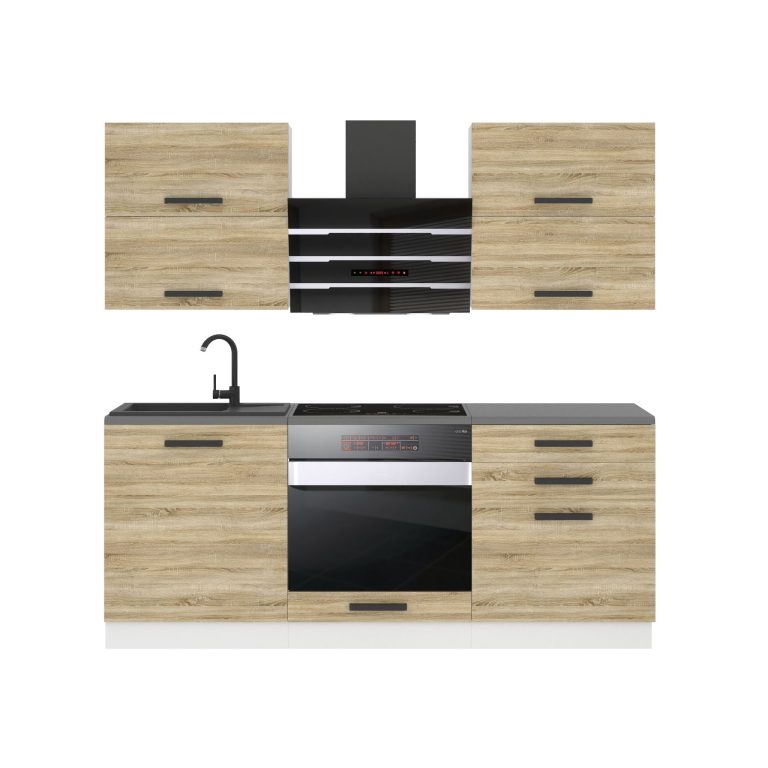 Belini Cucina Premium 180 cm rovere Sonoma senza piano di lavoro EMILY Produttore TOR EMILY/0/WT/DS/0/B1
