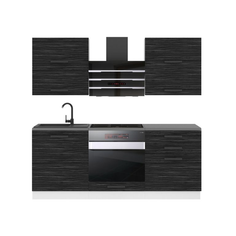 Belini Cucina Premium 180 cm royal ebony senza piano di lavoro EMILY Produttore TOR EMILY/0/WT/HK/0/B1