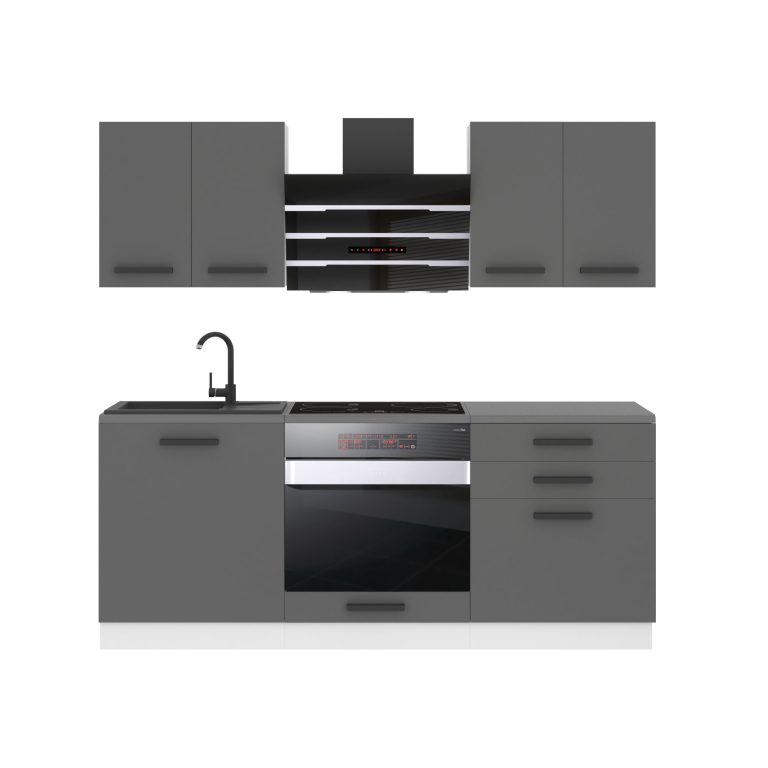 Belini Cucina Premium 180 cm grigio opaco senza piano di lavoro MARY Produttore TOR MARY/0/WT/SR/0/B1
