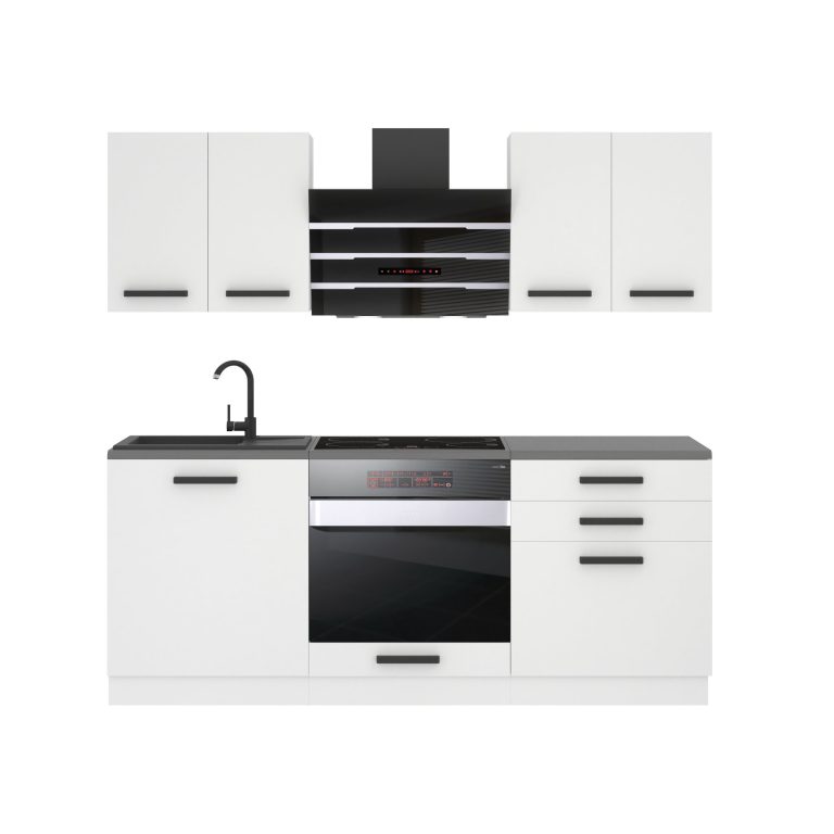 Belini Cucina Premium 180 cm bianco opaco con piano di lavoro MARY Produttore TOR MARY/0/WT/WT/B/B1
