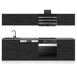 Belini Cucina Premium 240 cm royal ebony con piano di lavoro LINDA Produttore