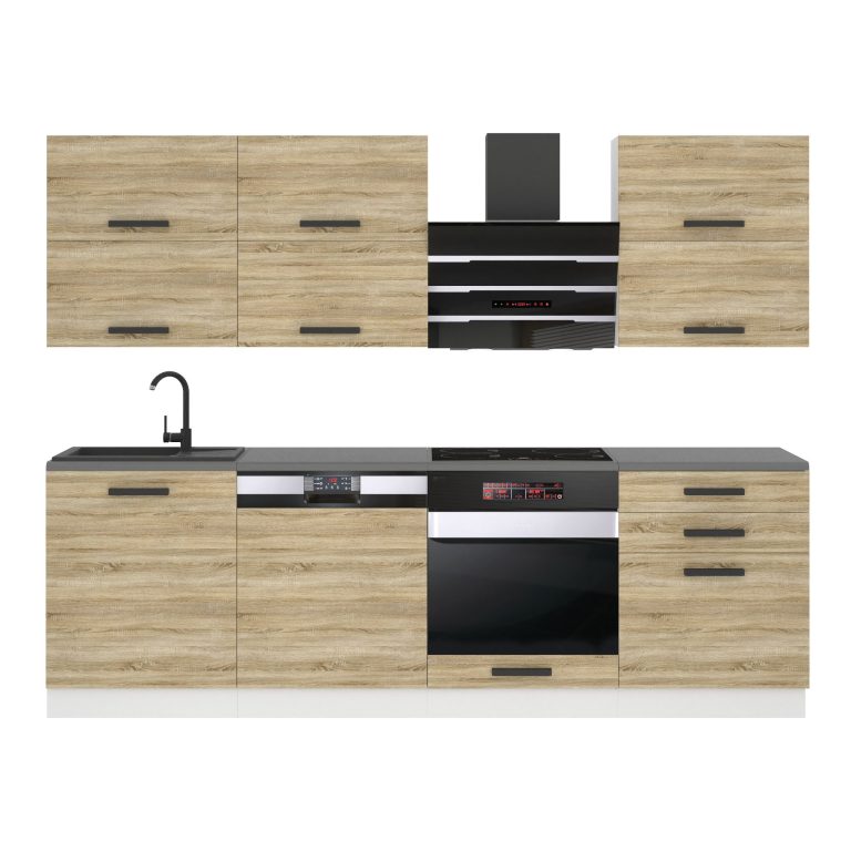 Belini Cucina Premium 240 cm rovere Sonoma senza piano di lavoro MADISON Produttore TOR MADISON/0/WT/DS/0/B1