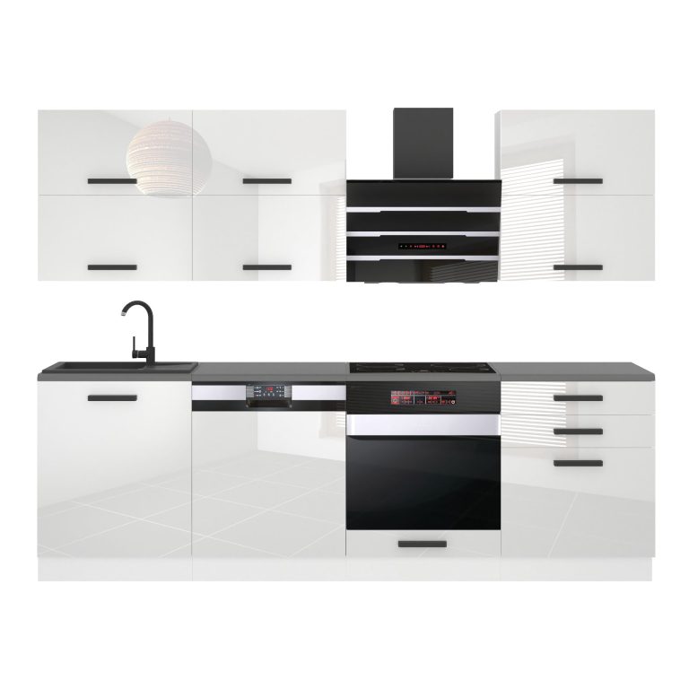 Belini  cucina Premium 240 cm bianco lucido senza piano di lavoro MADISON Produttore INF MADISON/0/WT/W/0/B1