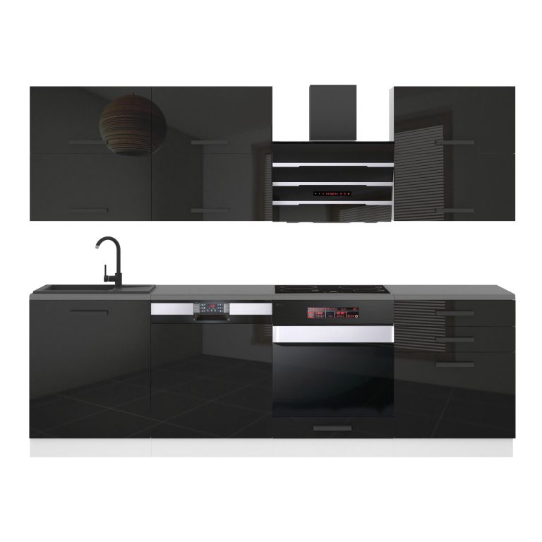 Belini  cucina Belini Premium 240 cm nero lucido senza piano di lavoro MADISON Produttore INF MADISON/0/WT/B/0/B1