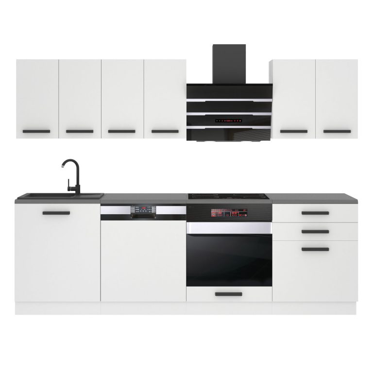 Belini Cucina Premium 240 cm bianco opaco senza piano di lavoro SUSAN Produttore TOR SUSAN/0/WT/WT/0/B1
