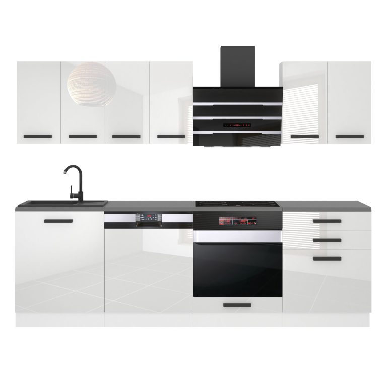 Belini Cucina Premium 240 cm bianco lucido senza piano di lavoro SUSAN Produttore INF SUSAN/0/WT/W/0/B1