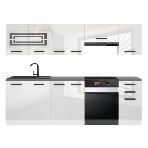 Belini Cucina Premium 240 cm bianco lucido con piano di lavoro LILY Produttore