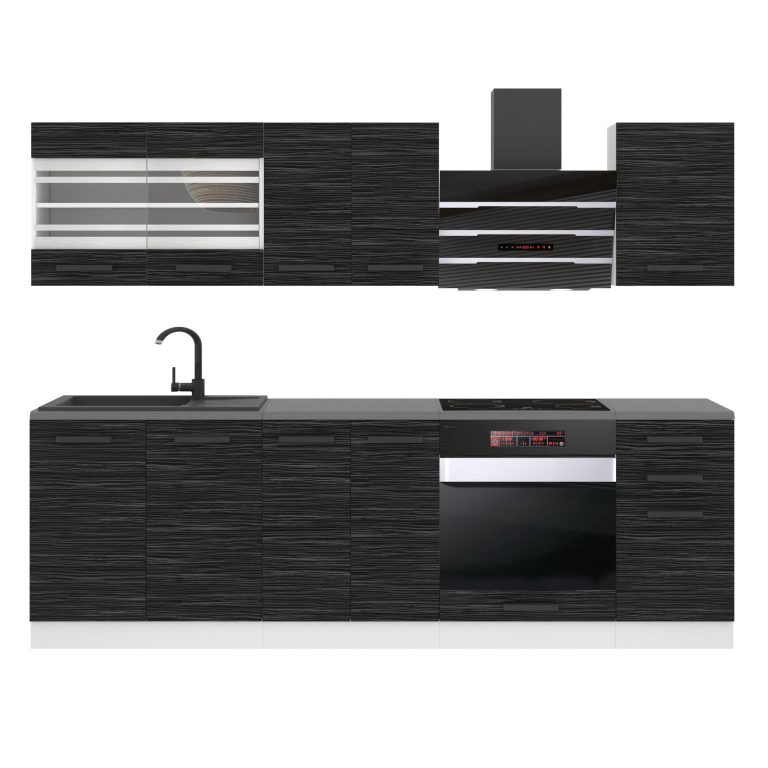 Belini Cucina Premium 240 cm royal ebony senza piano di lavoro MARGARET Produttore TOR MARGARET/0/WT/HK/0/B1