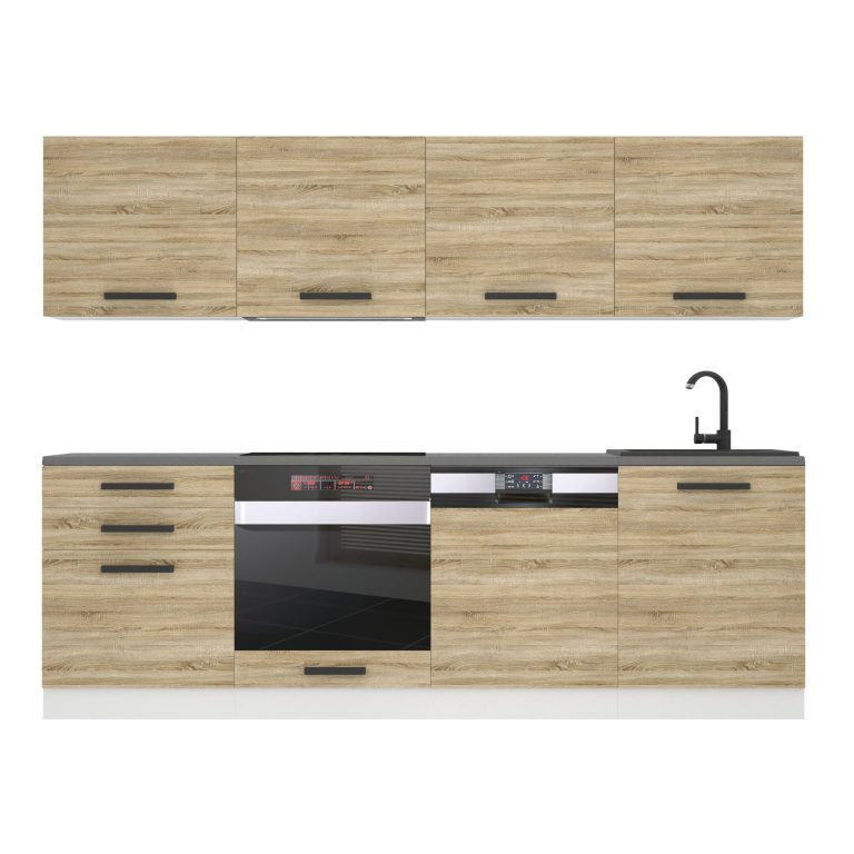 Belini Cucina Premium 240 cm rovere Sonoma senza piano di lavoro ALICE Produttore TOR ALICE/0/WT/DS/0/B1