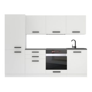 Belini Cucina Premium 240 cm bianco opaco con piano di lavoro SANDY Produttore