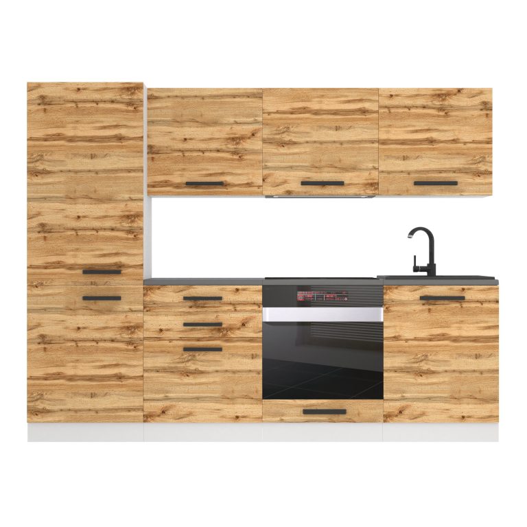 Belini Cucina Premium 240 cm rovere Wotan senza piano di lavoro SANDY Produttore TOR SANDY/0/WT/DW/0/B1