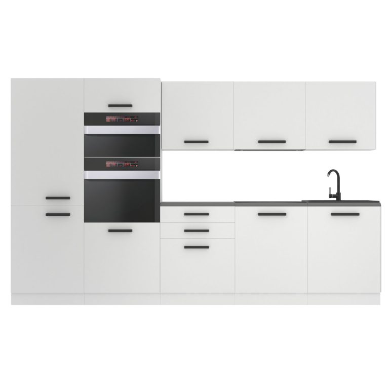 Belini Cucina Premium 300 cm bianco opaco con piano di lavoro GRACE Produttore TOR GRACE/0/WT/WT/B/B1